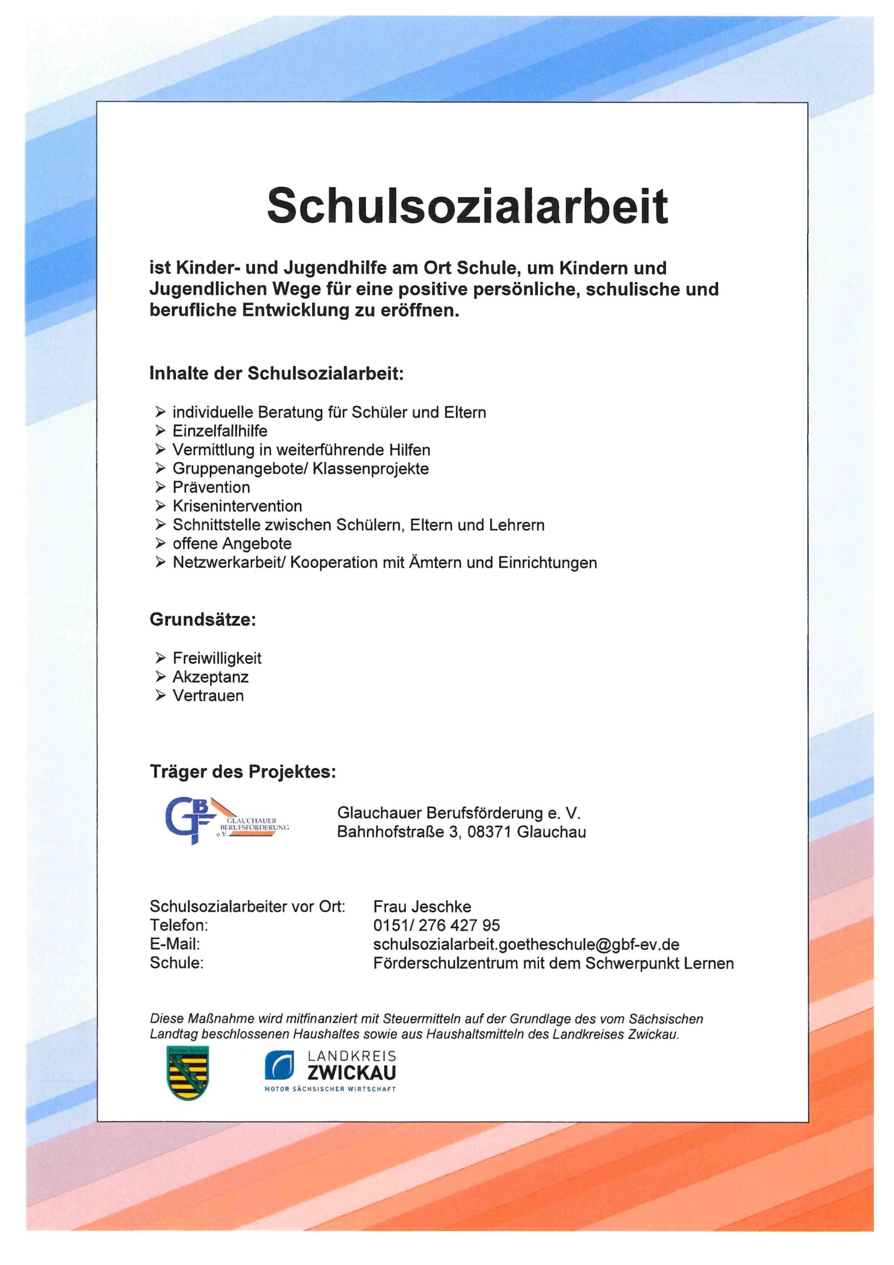 Schulsozialarbeit Frau Jeschke